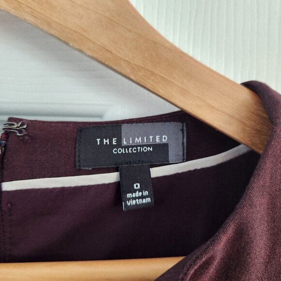 The Limited Maroon Sleeveless Shift Dress - Picture 3 of 9